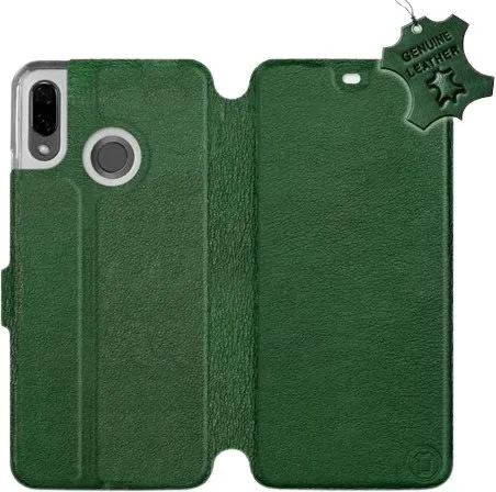 Kryt na mobil Flip puzdro na mobil Huawei Nova 3 - Zelené - kožené - Green Leather