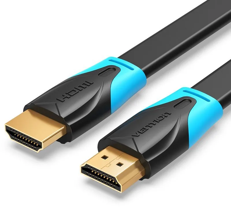 Video kábel Vention Flat HDMI 2.0 Cable 1.5m Black