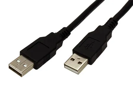 Roline USB 2.0 kábel prepojovací A (M) - A (M), 0,8m, čierny