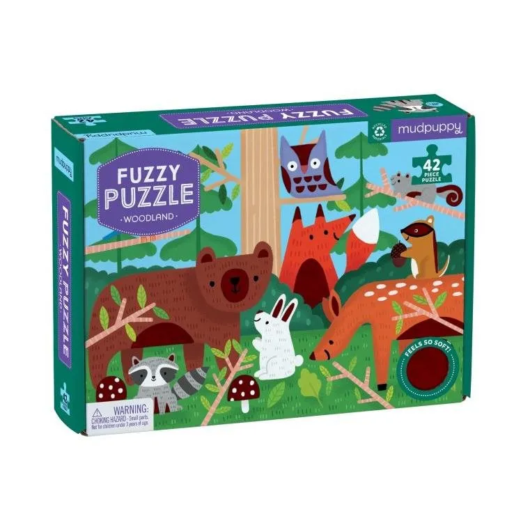 Puzzle Fuzzy Puzzle - Les (42 ks), 42 dielikov v balení, téma zvieratá, logické, vhodné od