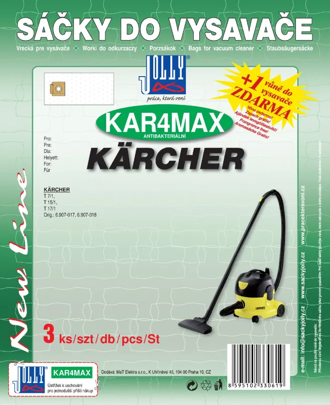 Vrecká do vysávača Vrecká do vysávača KAR4 MAX - textilné