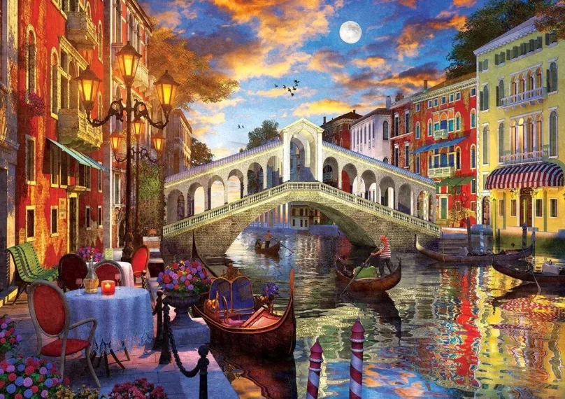 Puzzle Puzzle Most Rialto, Benátky 1500 dielikov