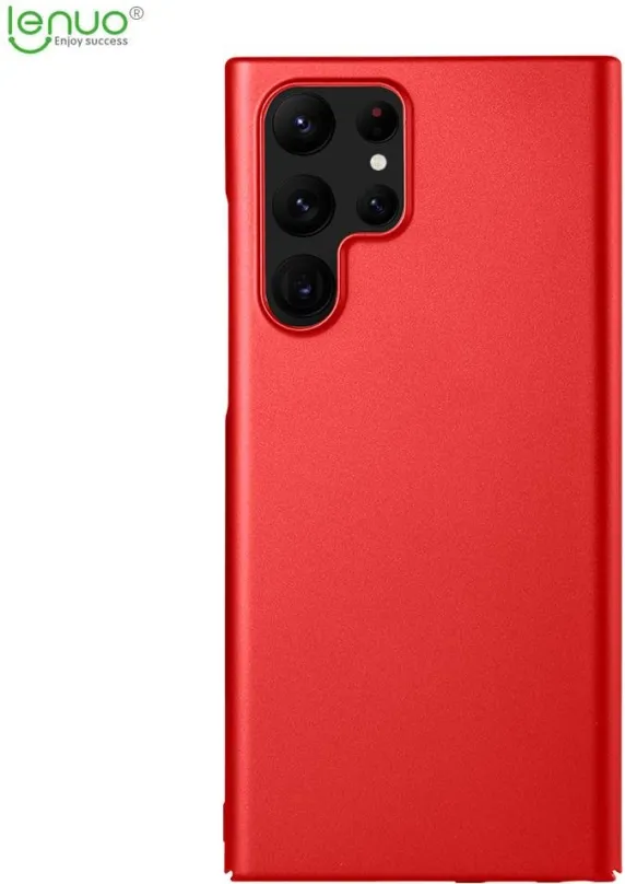 Kryt na mobil Lenuo Leshield obal pre Samsung Galaxy S22 Ultra 5G, červená