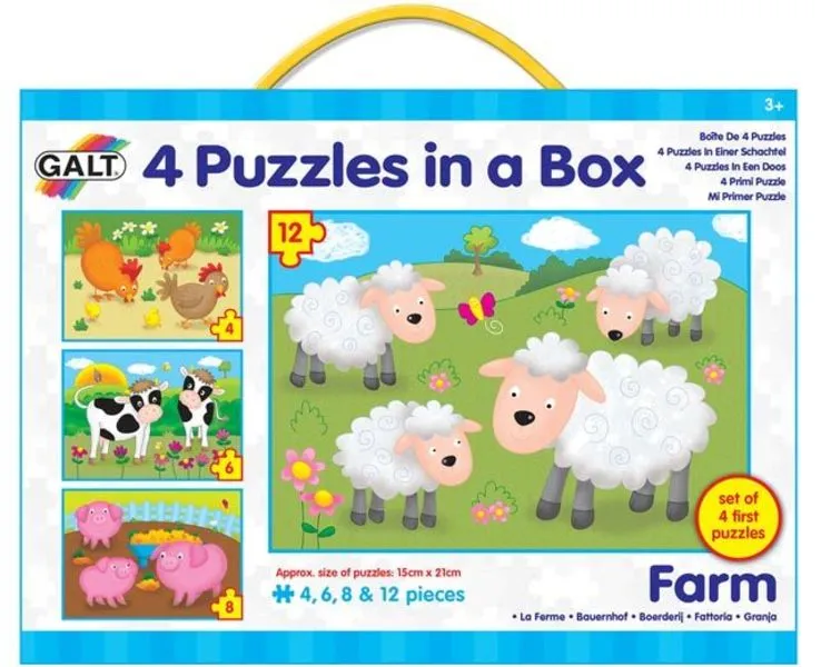 4 Puzzle v krabici - Farma