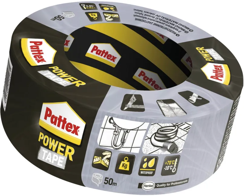 Lepiaca páska PATTEX Power tape strieborná 50 m