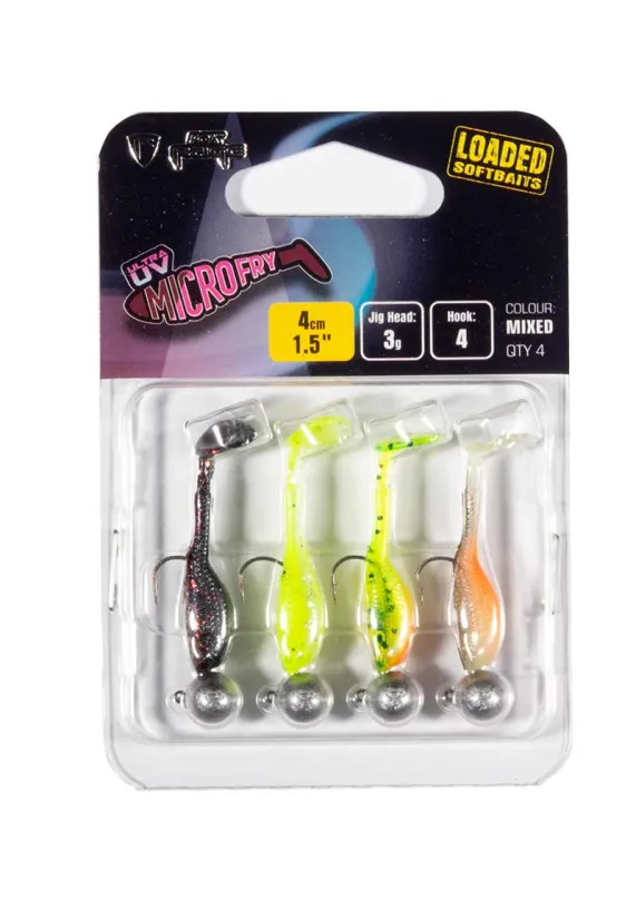 FOX Rage Gumová nástraha Micro Fry Loaded 4cm UV Mixed Colours 2 4ks