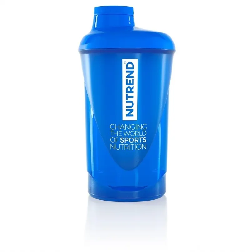 Shaker Nutrend shaker 600ml, modrý, s objemom 0,6 l, farba: modrá