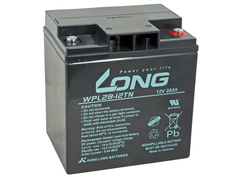 Batéria pre záložné zdroje Long batéria 12V 28Ah M5 LongLife 12 rokov (WPL28-12TN)