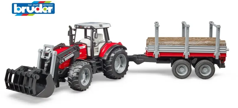 Auto Bruder Farmer - Massey Ferguson traktor s vlekom