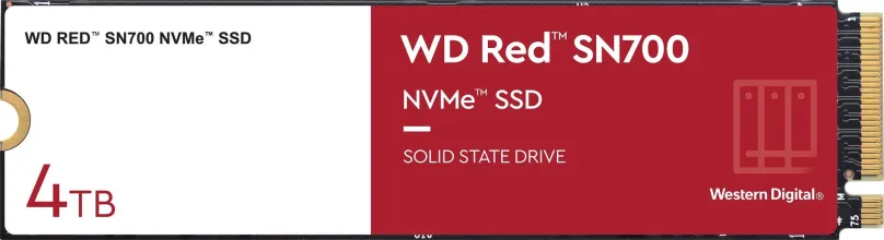 SSD disk WD Red SN700 NVMe 4TB, M.2 (PCIe 3.0 4x NVMe), rýchlosť čítania 3400MB/s, rýchlos