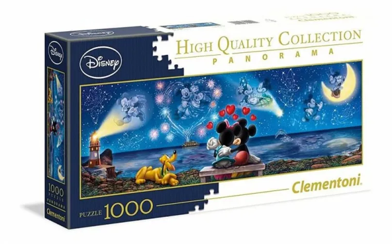 Puzzle Clementoni Panoramatické puzzle Mickey a Minnie 1000 dielikov