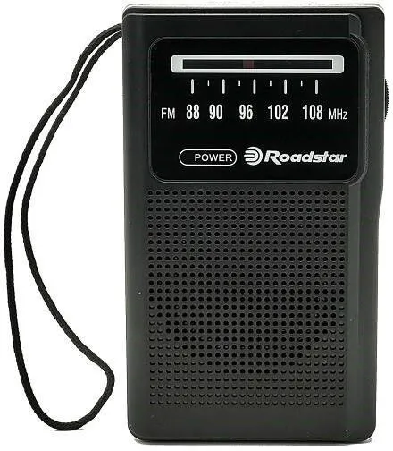 Rádio Roadstar TRA-1230/BK, klasické, prenosné, FM tuner, výstup 3,5 mm Jack, batériové na