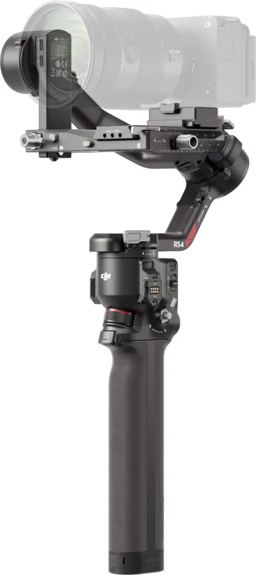 Stabilizátor DJI RS 4, pre fotoaparáty, nosnosť 3000 g, výdrž 12 h, spôsob upevnenia: 1/4&