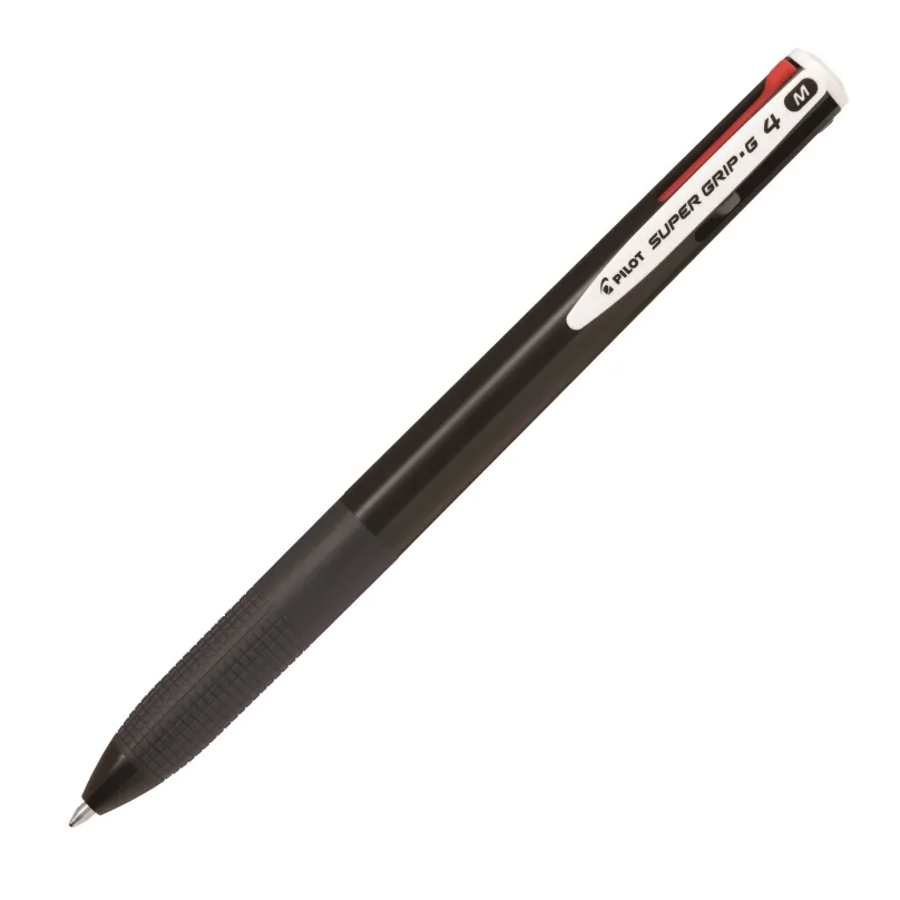 Guľôčkové pero PILOT Super Grip-G4 KP M 0.27 mm, 4farebná, čierna