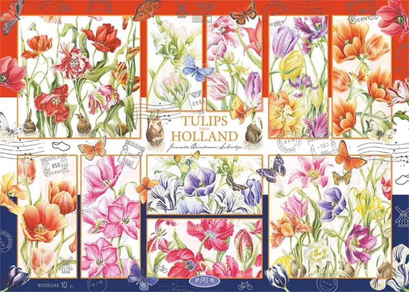 Puzzle Jumbo Puzzle Holandské tulipány 1000 dielikov