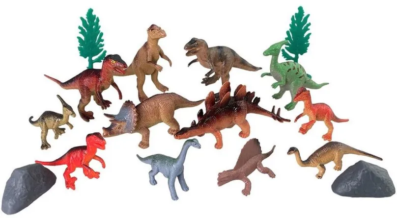 Figúrky MaDe Zvieratká dinosaury, 16 ks, 12,2 cm