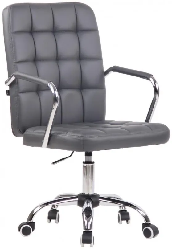 Kancelárska stolička BHM GERMANY Terni, syntetická koža, sivá