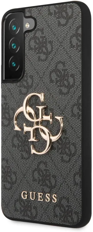 Kryt na mobil Guess PU 4G Metal Logo Zadný Kryt pre Samsung Galaxy S23 Grey