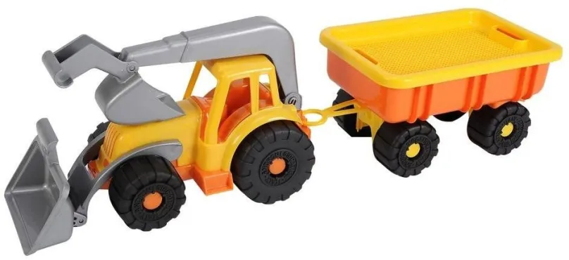 Traktor Androni Traktorový nakladač s vlekom Power Worker - dĺžka 58 cm oranžový