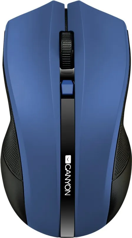 Myš Canyon CNE-CMSW05 modrá, bezdrôtová, optická, symetrická, pripojenie cez USB, bezdrôt