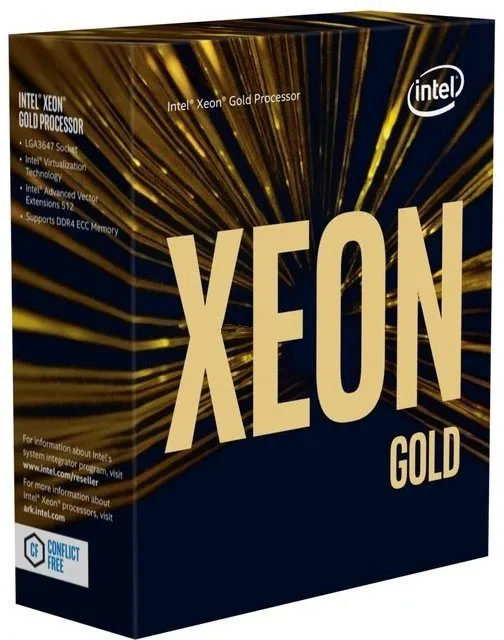 Procesor Intel Xeon Gold 6248, 20 jadrový, 40 vlákien, 2,5 GHz (TDP 150W), 27,5 MB L3 cach