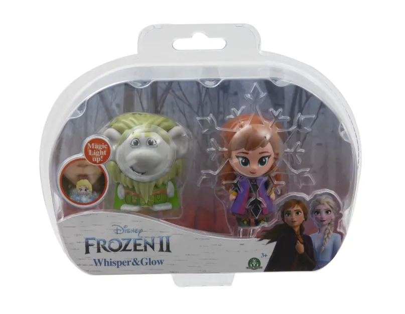 Frozen 2: 2-pack svietiaca mini bábika - Pabbie & Anna Travelling