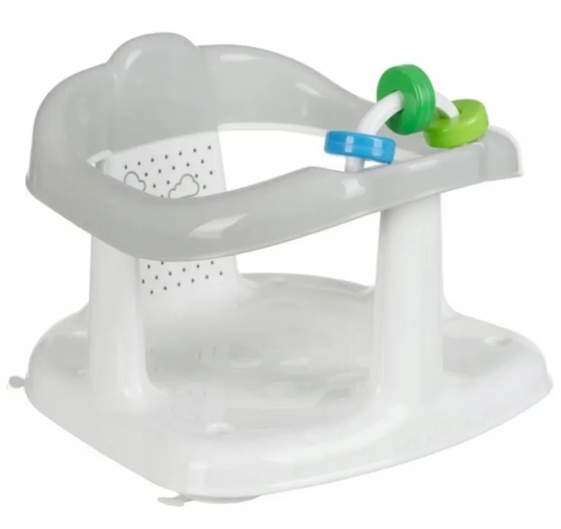 Sedátko do vane pre deti MALTEX detské sedátko do vane s hračkou biela/sivá