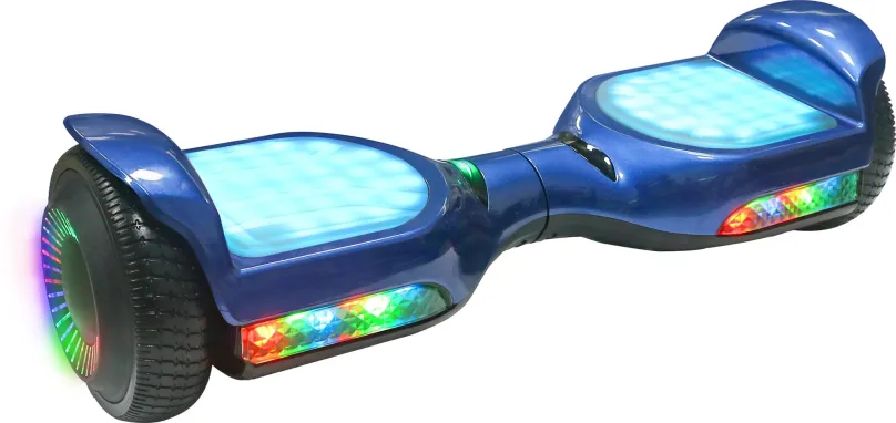 Hoverboard Kolonožka Premium Rainbow modrá, maximálna rýchlosť 8 km/h, dojazd až 8 km, nos