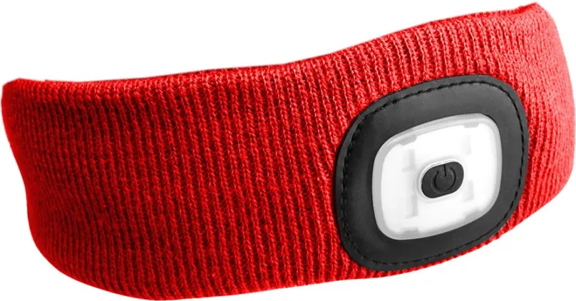 Čelenka SIXTOL 45lm, nabíjacia, USB, univerzálna veľkosť, červená