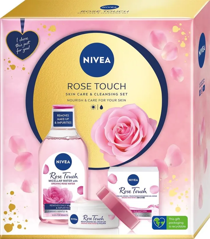 Darčeková kozmetická sada NIVEA Box Face Rose 2023 450 ml