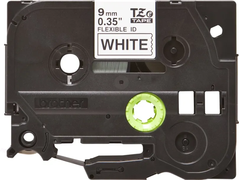 TZ páska Brother TZe-FX221, biela a čierna, 9mmx8m, flexibilná a laminovaná