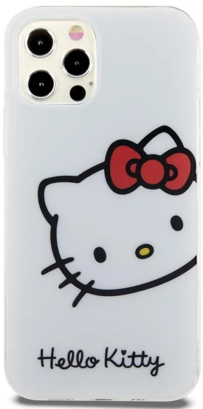 Kryt na mobil Hello Kitty IML Head Logo Zadný Kryt pre iPhone 12/12 Pro White