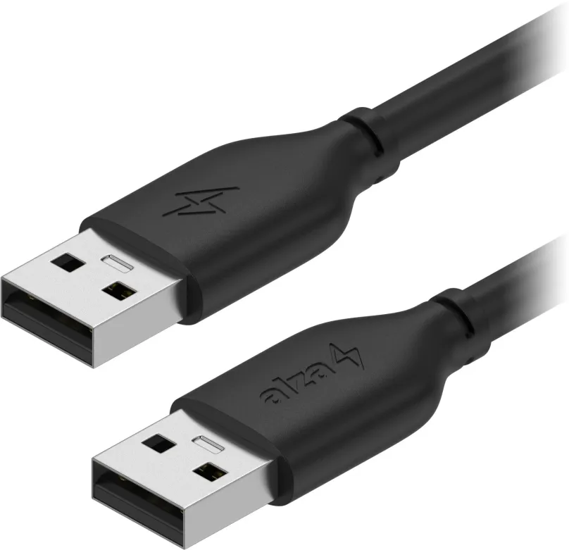 Dátový kábel AlzaPower Core USB-A (M) to USB-A (M) 2.0, 3m čierny