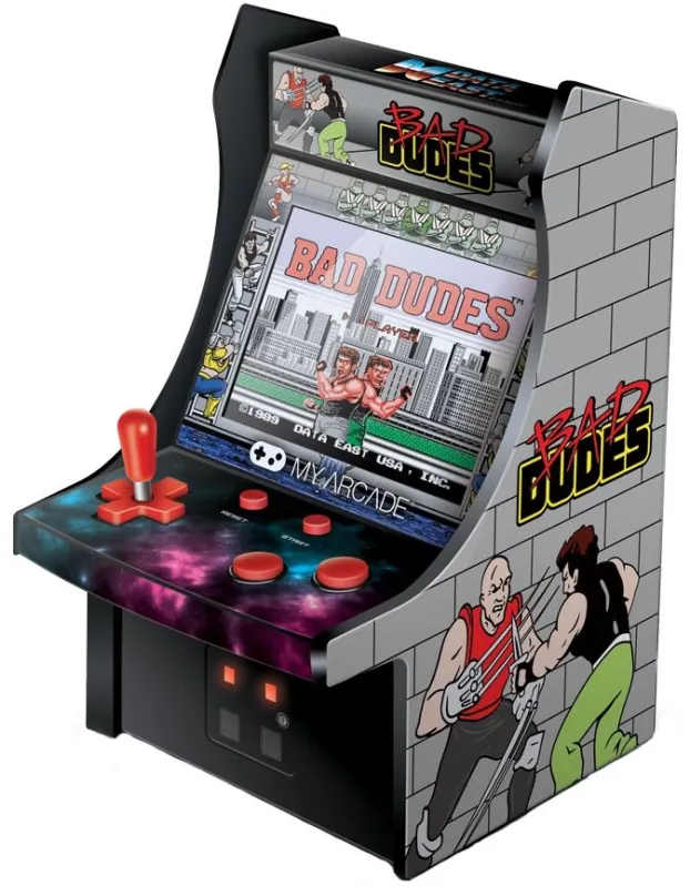Arkádový automat My Arcade Bad Dudes Micro Player, v do ruky a retro prevedení, má 1 predk