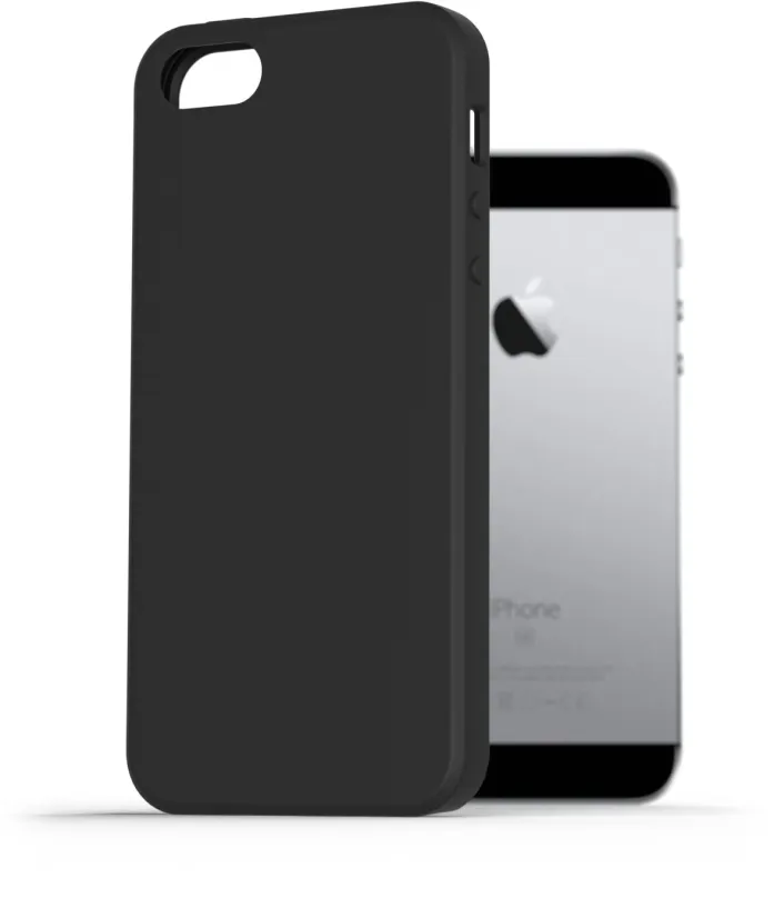 Kryt na mobil AlzaGuard Premium Liquid Silicone Case pre iPhone 5/5S/SE čierne