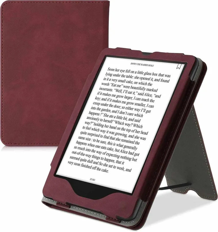 Púzdro na čítačku kníh KW Mobile - Nubuck Desert Red - KW5761920 - Púzdro pre Amazon Kindle Paperwhite 5 (2021) - Dark Red
