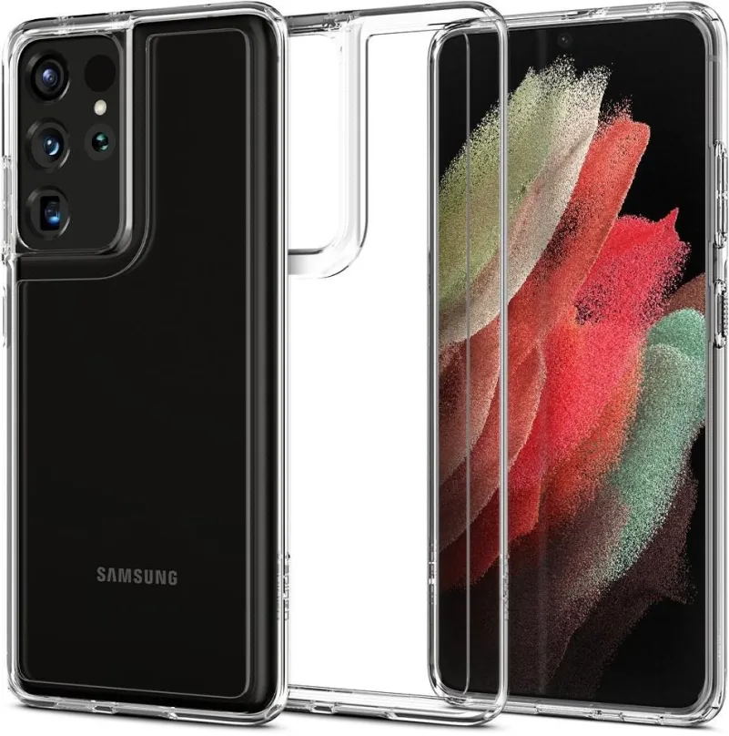 Kryt na mobil Spigen Ultra Hybrid Clear Samsung Galaxy S21 Ultra, pre Samsung Galaxy S21 U