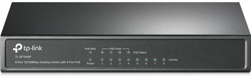 Switch TP-Link TL-SF1008P, desktop, 8x RJ-45, PoE (Power over Ethernet), prenosová rýchlos