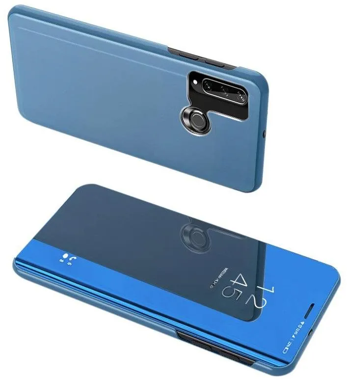 Puzdro na mobil Clear View knižkové puzdro na Huawei Y6p, modré