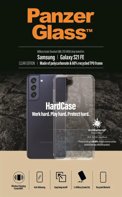 Kryt na mobil PanzerGlass HardCase Samsung Galaxy S21 FE, pre Samsung Galaxy S21 FE 5G, ma