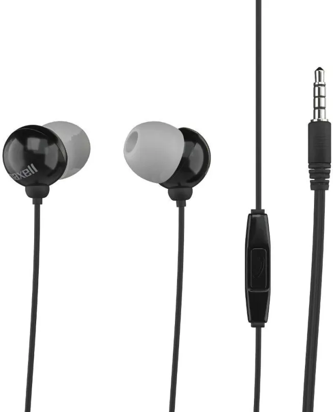 Slúchadlá Maxell 303759 PLUGZ+ MIC Black V.2