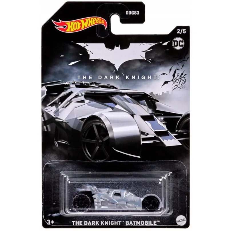 Hot Wheels® The Dark Knight™ Batmobile™ strieborný angličák 1:64 HLK45