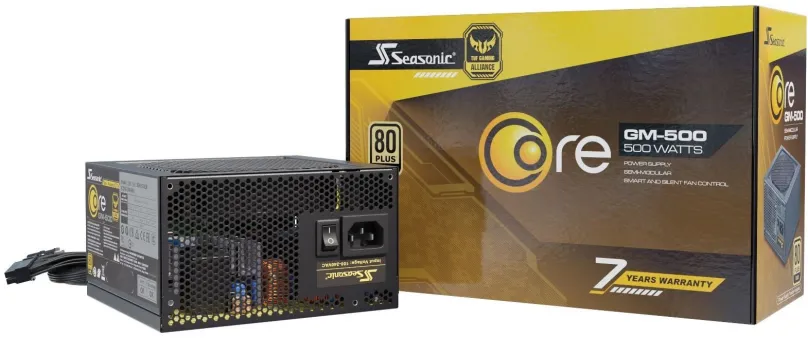 Počítačový zdroj Seasonic Core GM 500 Gold, 500W, ATX, 80 PLUS Gold, účinnosť 90%, 2 ks PC