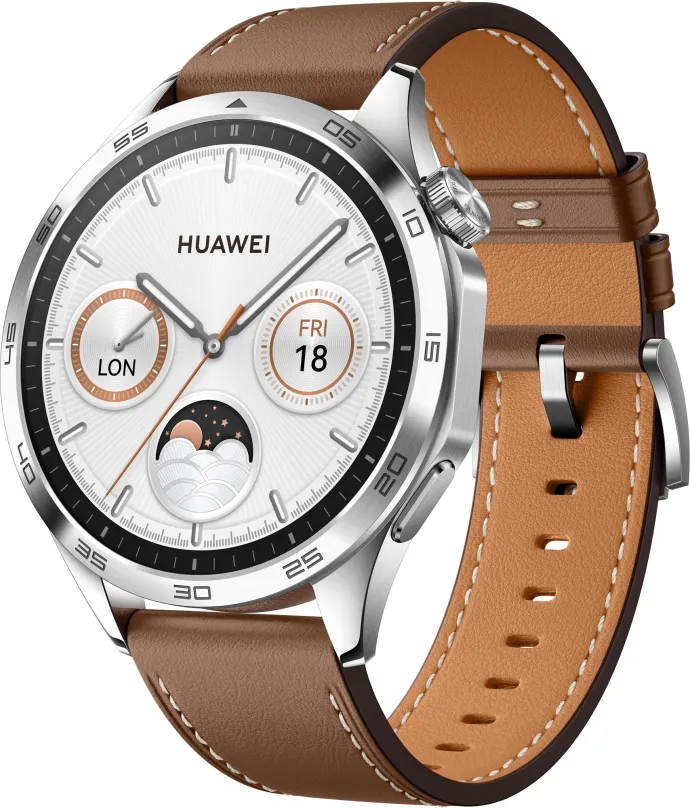 Chytré hodinky Huawei Watch GT 4 46 mm Brown Leather Strap