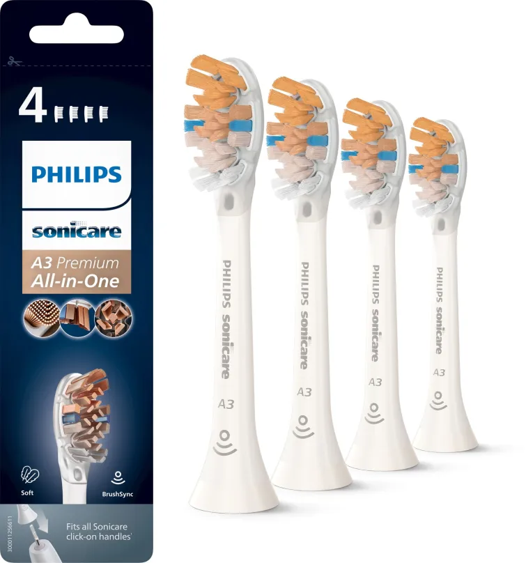 Náhradná hlavica k zubnej kefke Philips Sonicare Premium All-in-One HX9094/10, 4 ks
