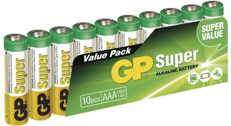 Jednorazová batérie GP Super Alkaline LR03 (AAA) 10ks v blistri