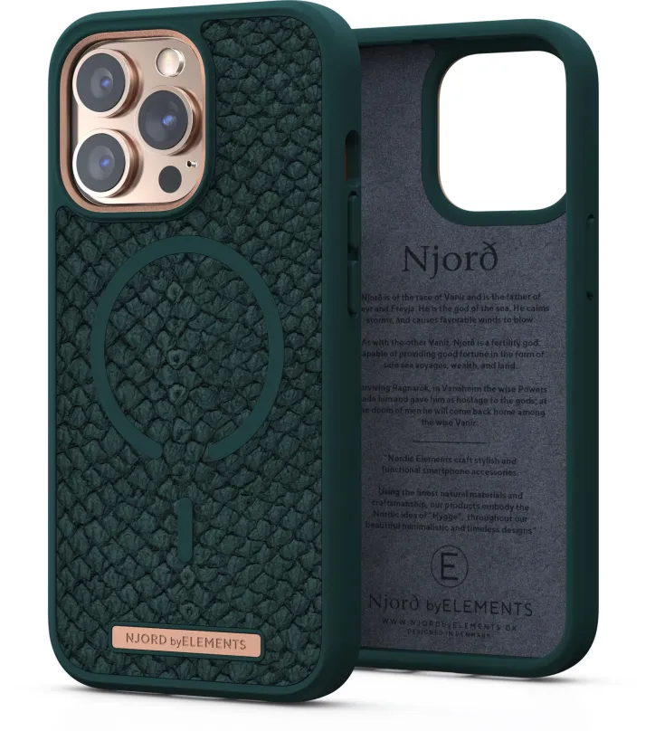 Kryt na mobil Njord Jör? Case for iPhone 13 Pro Green, pre Apple iPhone 13 Pro, materiál k