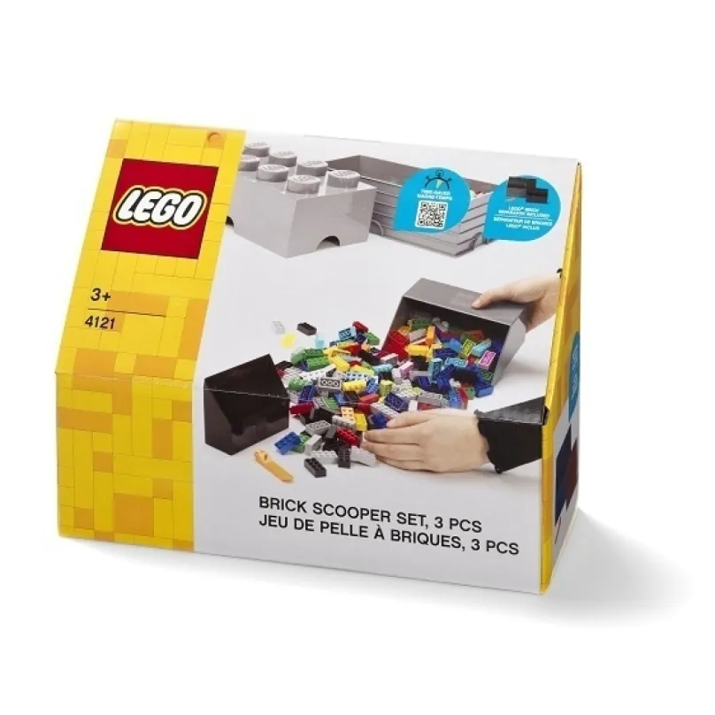 LEGO® Naberač na kocky - šedá/čierna, set 2 ks