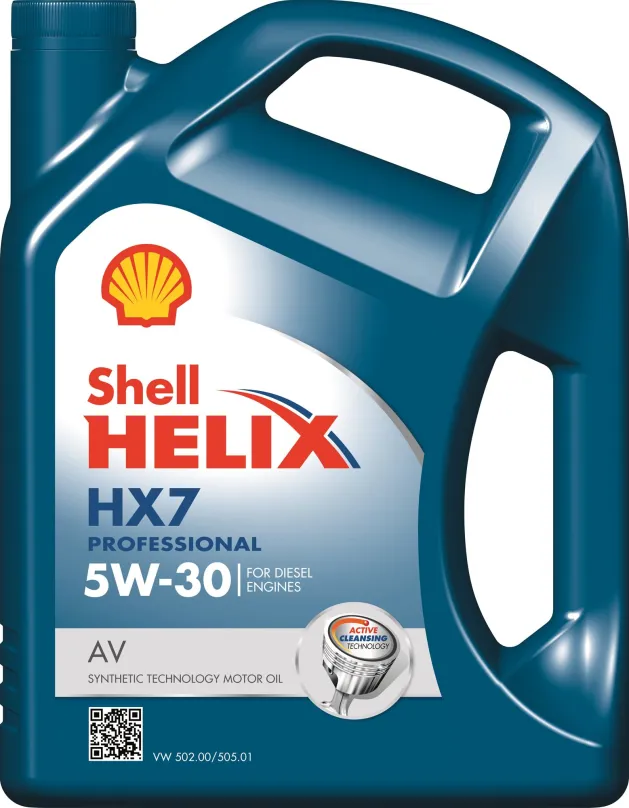 Motorový olej Shell Helix HX7 Professional AV 5W-30 5l, 5W-30, syntetický, API CF, ACEA B4