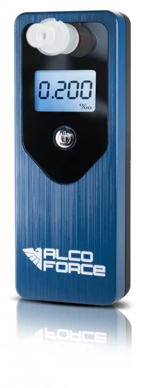 Alkohol tester AlcoForce MASTER Blue, s elektrochemickým senzorom, rozsah merania 0-3 ‰,